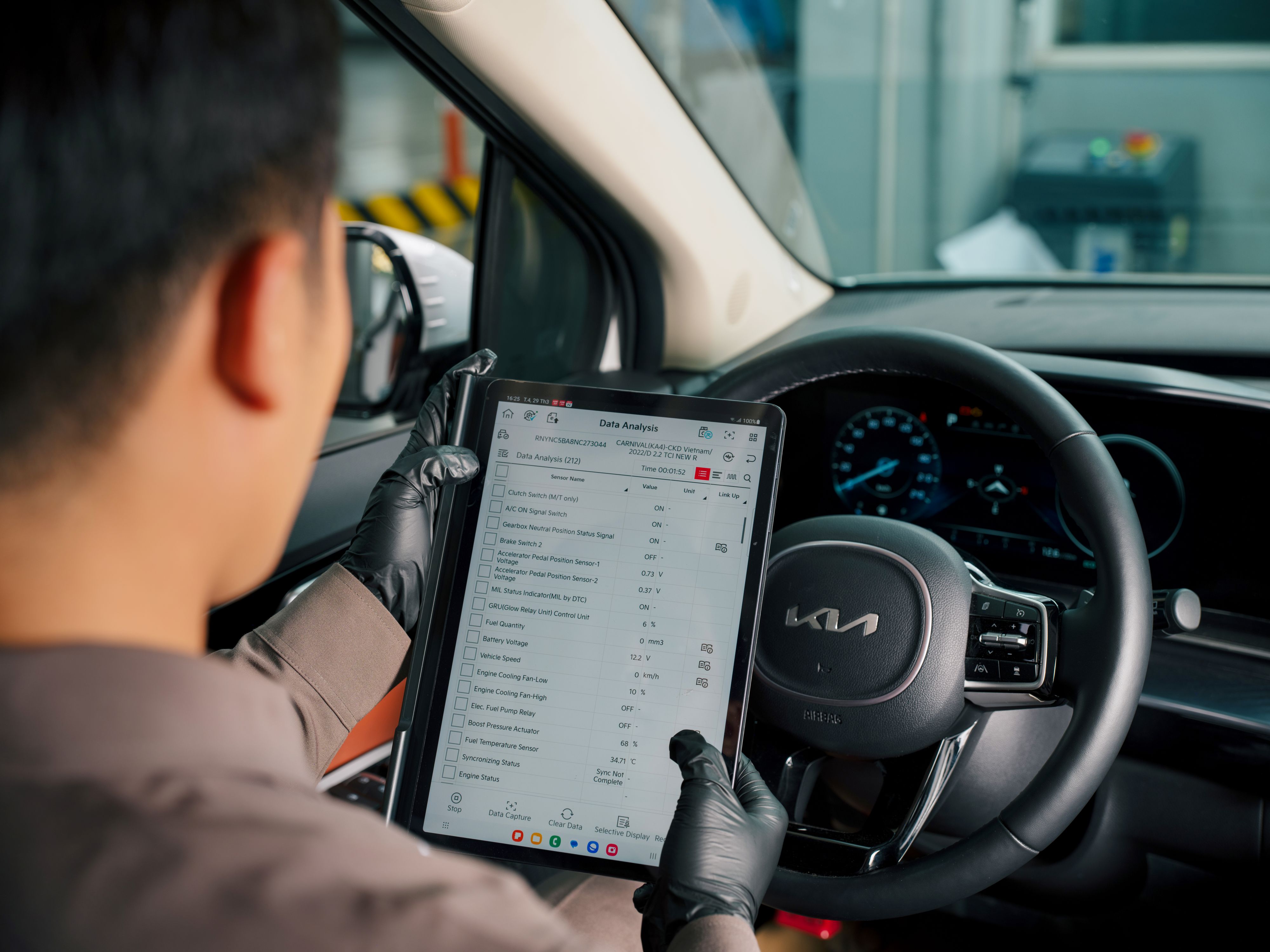 Hình Hệ thống chẩn đoán bằng dữ liệu toàn cầu của Kia